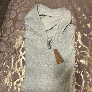 SKIMS COTTON FLEECE HOODIE XL LIGHT HEATHER GREY NEW NWT